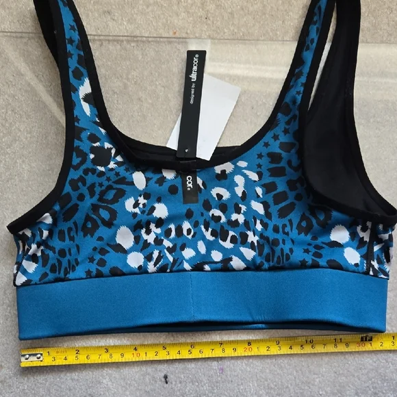 Blue Leopard Print Sports Bra, NWT, COR brand - Picture 2 of 7
